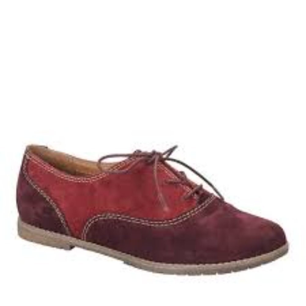 🦋 Sofft Women's Alexandra Oxford Shoes Bordo Claret Suede 10M